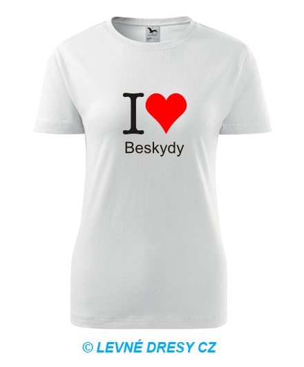 Dámské tričko I love Beskydy