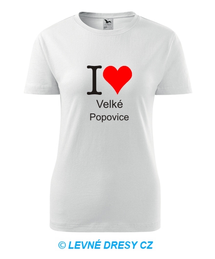 Dámské tričko I love Velké Popovice