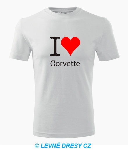 Tričko I love Corvette