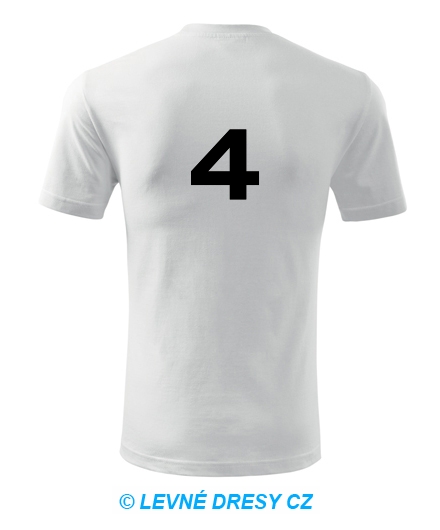 Tričko s číslem 4