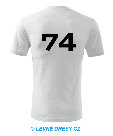 Tričko s číslem 74