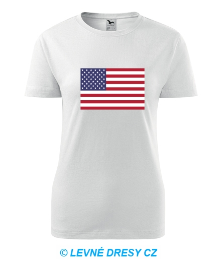 Dámské tričko s americkou vlajkou