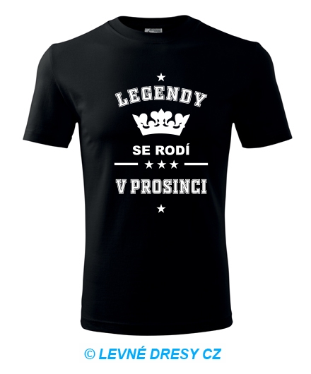 Tričko Legendy se rodí v prosinci